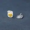 Pingente Quadrado Deus da Riqueza Tibetano Amarelo S925 Prata Esterlina Retrô Antigo Personalizado Pingente Deus da Riqueza Quadrado DIY Pulseira Wenwan