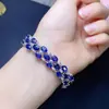 Pulsera de Zafiro Natural, una Gema Azul Real Premium que Simboliza Lealtad, Fidelidad, Compasión y Honestidad, Solo Superada por los Diamantes