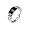 Anillo de Resina Nuevo de Personalidad Retro Versátil con Patrón de Dragón para Hombres Diseño de Nicho Abierto Ajustable Anillo Creativo