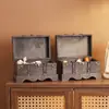 Caja de joyería de boda de madera vintage, caja de madera de estilo chino para guardar dote con cerradura, caja de almacenamiento para regalo de novia, caja de boda