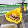 Cesta de Drenaje para Fregadero de Jirafa Cocina Hueca Colgable Perilla Doméstica Sin Manchar Manos Filtro de Residuos de Comida