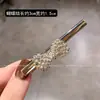 Presilha de Cabelo Fashion Laço Luxo Leve Presilha Reta Estilo Celebridade da Internet Ins Presilha para Franja Prateada Presilha Lateral Nova Presilha de Bico de Pato