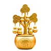 Adorno de árbol de la fortuna con molino de viento Yuanbao, árbol de dinero con cuenco del tesoro giratorio, trae riqueza de todas las direcciones, decoración de puerta