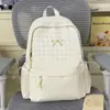 Mochila Nueva con Diseño de Cuadros tipo Tartán Dulce de Moda para Estudiante de Primaria Chica Alta Apariencia Mochila de Escuela Secundaria