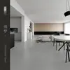 Piso de Madera Compuesta Reforzada con Microcemento Sala de Exposición Uso Doméstico y Comercial Piso Estilo Wabi-Sabi Crema Resistente al Agua y al Desgaste Piso de Madera
