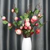 Nueva simulación Apple sala de estar interior hogar decoración suave flor falsa fruta hotel decoración de boda con hoja simulación Apple