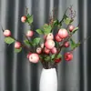 Nueva simulación de habitación de manzana sala de estar decoración decoración fruta falsa accesorios para fotografía flor artificial fruta con hoja manzana de simulación