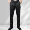 Pantalones Casuales de Alta Elasticidad para Hombre de Primavera y Verano, Pantalones de Traje a Medida de Corte Recto con una Caída de Alta Gama, Corte Formal de Negocios