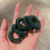 Corea del Sur Dongdaemun - Anillo para el cabello con forma de línea telefónica pequeña, color mate esmerilado, para niñas de verano, con forma de cola de caballo y bola