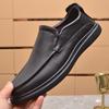 Preço especial primeira camada de couro de vaca sapatos casuais de couro macio sola macia um passo Bean sapatos de couro de vaca all-match sapatos masculinos