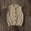 Chaleco suéter grueso, cálido y duradero, de color liso, unisex, casual y versátil 13319