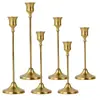 6 Portavelas Europeos Elegantes y Románticos para Decoraciones de Cena y Boda, Centros de Mesa de Boda de Color Cobre para Hotel