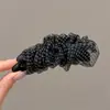 Elegante y sofisticado accesorio para el cabello de pinza de plátano para dar volumen al cabello, pinza de pelo de cola de caballo a la moda, pasador de lunares dulces estilo coreano