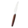 Juego de Cuchillo, Tenedor y Cuchara de Acero Inoxidable con Mango de Madera Sapele Retro, Cuchara de Acero Inoxidable Estilo Japonés para el Hogar, Tenedor, Cuchillo para Bistec, Cuchara de Postre