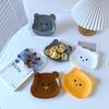 Prato de cuspir osso de urso de desenho animado personalizado, bandeja de lixo fofa para mesa de jantar, prato de cuspir osso doméstico multifuncional