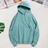Sudadera con capucha en los hombros, cuello redondo, talla grande, estilo Hong Kong, versión suelta y ancha, sudadera
