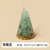 Estante de almacenamiento de anillos con forma de cono de grava de cristal natural, manualidades de cristal de resina, pirámide con forma de cono al por mayor