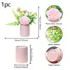 Plantas Artificiales de Primavera en Maceta con un Toque de Lujo, Flores Falsas y Plantas Verdes con Macetas, Artículos Decorativos, Rosas, Lavanda, Pequeñas Plantas de Escritorio en Maceta para la Oficina