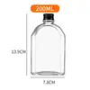 Garrafa de vinho de fruta, garrafa dispensadora, garrafa transparente de vidro para chá cold brew, garrafa quadrada de vinho de fruta, garrafa de vinho de gelo, garrafa de suco e chá de leite
