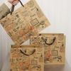 Bolsa Tote de Papel Kraft Estilo Ins Japonés y Coreano con Diseño de Oso Lindo para Ropa, Snacks, Regalos de Cumpleaños y Empaque de Regalos