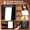 Iluminación de fotografía para transmisión en vivo en interiores de 24 pulgadas para alimentos y joyas, luz de relleno cuadrada plana, luz suave de belleza, luz de fotografía tipo foco