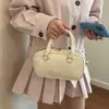 Bolsa de mão em couro macio opcional multicolorida, com pingente de estrela, bolsa tipo Boston barril, fácil de combinar, bolsa de ombro/transversal diária