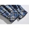 Camisa de Cuadros Estilo Retro Clásico de Trabajo Holgada Casual para Hombre de Manga Larga Cs41