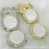 Botão de metal de alta qualidade fivela de pérola couro enrugado irregular botão de camisa de pérola 18MM moda pequeno fresco botão de cardigã
