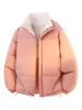 Jaqueta de Algodão Mais Vendida Masculina Inverno Novo Estilo Plus Veludo de Lã de Cordeiro Espessada Casal Gola Alta Casual Tendência Jaqueta de Algodão Casaco Roupas de Algodão