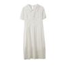 Vestido coreano Inno para mujer talla grande, estilo primer amor, entallado a la cintura, nuevo para verano, versátil, manga corta, largo 212171