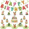 Bandera de Tirar de Cumpleaños Estilo Dulce de Navidad Caramelo Macarrón Banner de Letras Colorido Decoraciones para Topper de Pastel