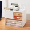 Caja de Almacenamiento de Escritorio Tipo Cajón Estante para Cosméticos Oficina Sala de Estar Apilable Caja de Almacenamiento para Papelería