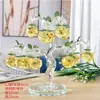 Árbol de manzana de cristal, joyería creativa para el hogar, adornos decorativos para sala de estar, pasillo, mueble de TV, vitrina para vinos, manualidades, decoraciones.