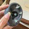 Pendientes de Hueso de Oreja Serie Zircón Azul Hielo, Lindos de Acero de Titanio, Pendientes Versátiles y Únicos, Estilo Coreano, Sencillos y Versátiles, Pequeños y Transparentes