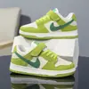 Tênis Infantil Panda Preto e Branco Aj Sapatos Infantis Maçã Verde Dunk Tênis Infantil para Meninos Aj1 Air Force One Sapatos Esportivos Feminino