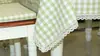 Tecido para Toalha de Mesa Pastoral Fresca Toalha de Mesa de Jantar Toalha de Mesa Toalha de Mesa de Chá Xadrez Pequeno Verde Renda Impermeável Atacado Novo Produto