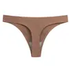 AliExpress thong liso de color sólido para mujer, ropa interior sin costuras de seda helada para mujer, pantalones deportivos sexy transpirables cómodos de cintura baja