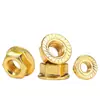 Porca Sextavada com Flange de Cobre H59 M3~M12 Porca Antiderrapante de Cobre Puro em Estoque Porca Sextavada com Flange Serrilhada