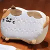 Almohada de espuma viscoelástica de gato calicó de dibujos animados para cama, oficina, siesta infantil, dormitorio estudiantil, adecuada para acostarse, extraíble y lavable