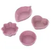Prato de Condimento de Palha de Trigo Cozinha Doméstica Plástico Criativo Flor Coração Picles Pequeno Prato Louça Prato para Molho Lanche