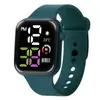 2024 Transfronterizo Doble Pantalla Caracteres Grandes Simple Creativo Moda Botón Cuadrado Reloj Electrónico LED Reloj Electrónico Multifunción