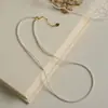 Colar de Pérolas Junxie Shijia para Bebê 2mm Alto Padrão Redondo Pequeno Arroz Levemente Luxuoso Colar 14K Joia Versátil para Mulheres