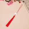 Festival de Medio Otoño Colgante de Borla de Conejo de Jade Blanco de Acetato Estilo Antiguo Accesorios de Ropa para Cinturón Hanfu Cheongsam