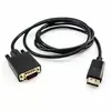 Cabo de conversão DP para VGA de 1,8 m adaptador displayport para vga cabo de monitor de computador HD