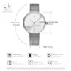 Shengke Shengke K0105 Novo Relógio Feminino de Aço Inoxidável com Malha e Quartzo Água Moda Business Casual