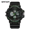 Sanda Live 3168 Tendência Esportiva Jovem Versão Coreana Relógio Eletrônico Masculino Personalidade Criativa Guangzhou Watch