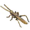Adorno de Mascota de Té Saltamontes de Cobre Puro Tapa de Latón Soporte para Tapa de Olla de Hierro Juguete de Té de Simulación Creativa Accesorios para Juego de Té Kung Fu