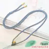 Colar Pingente Corda Nó de Abacaxi Dourado Corda Trançada de Jade Marca Buda de Jade Cordão para Pendurar no Pescoço Fecho Seguro Feito à Mão Cordão para Homens e Mulheres
