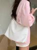 Bolso de gran capacidad nuevo simple rosa cuero suave tote bag bolso de hombro axila bolso mensajero para la escuela el trabajo