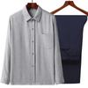 Roupa de Algodão e Linho do Papai Camisa de Manga Curta de Verão Roupas Masculinas Camisa Fina de Verão plus size para Avô de Meia-idade e Idoso
